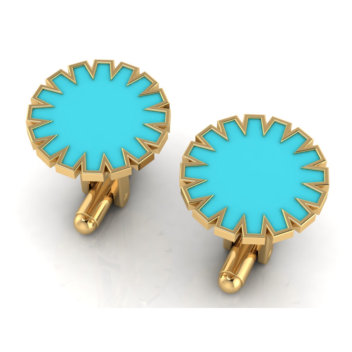 AURA CUFFLINK *CLARITY Enamel & Gold