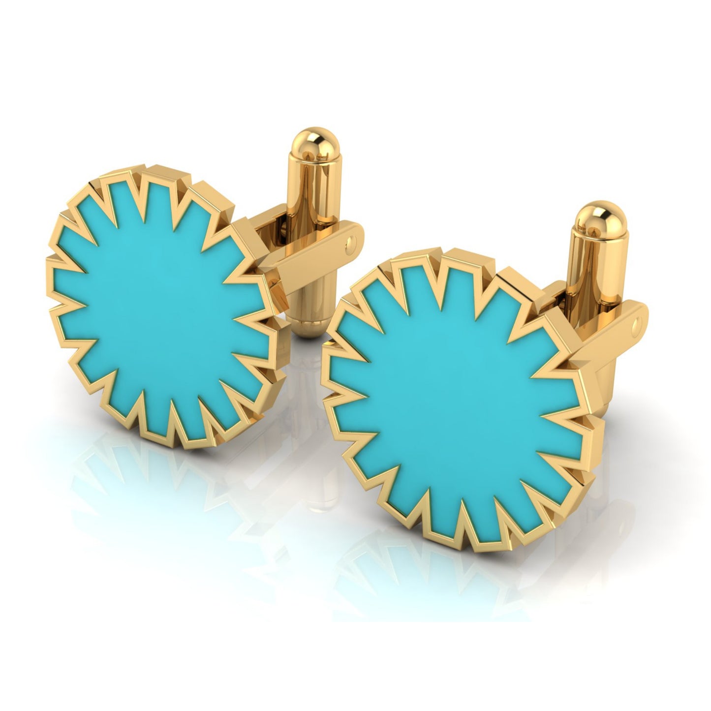 AURA CUFFLINK *CLARITY Enamel & Gold
