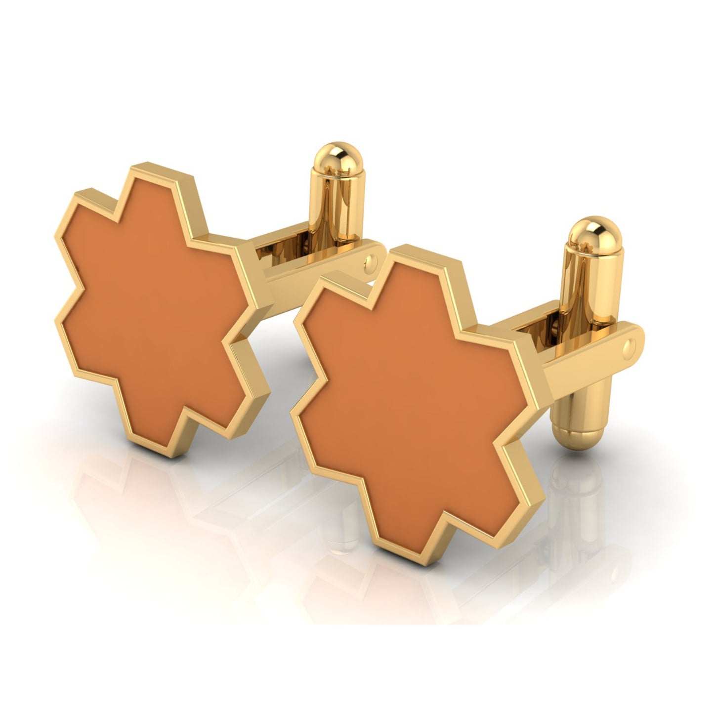 AURA CUFFLINK *FLOW Enamel & Gold