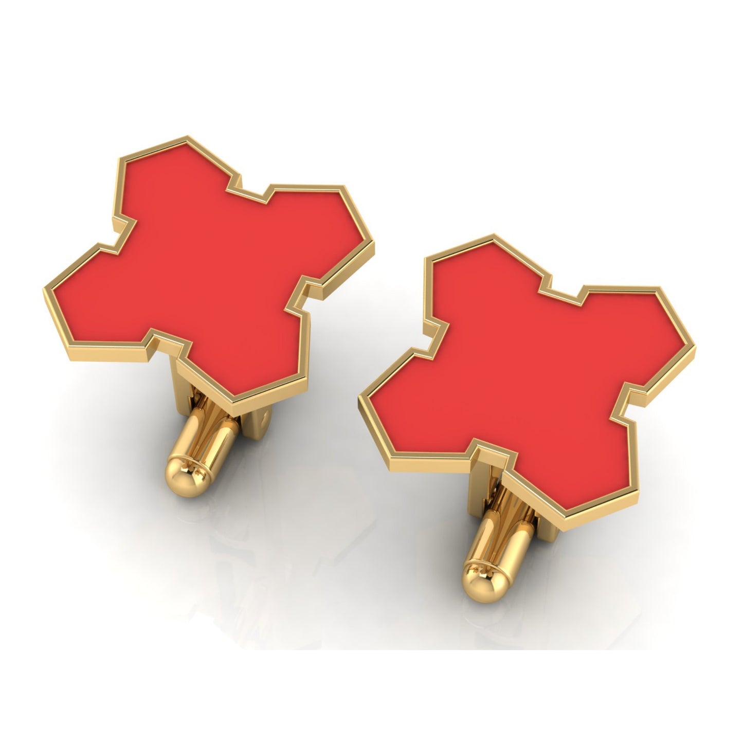 AURA CUFFLINK *GROUNDED Enamel & Gold