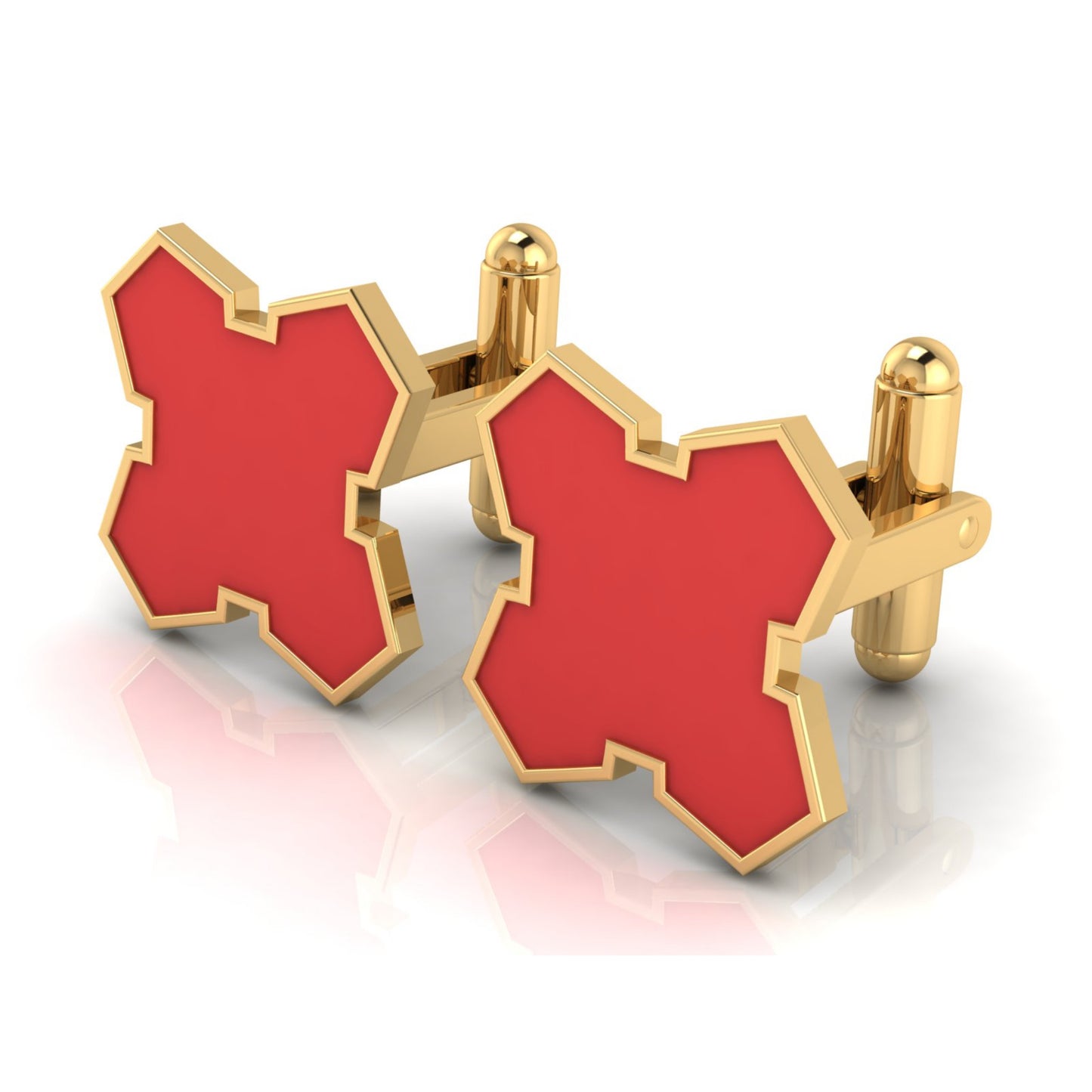 AURA CUFFLINK *GROUNDED Enamel & Gold