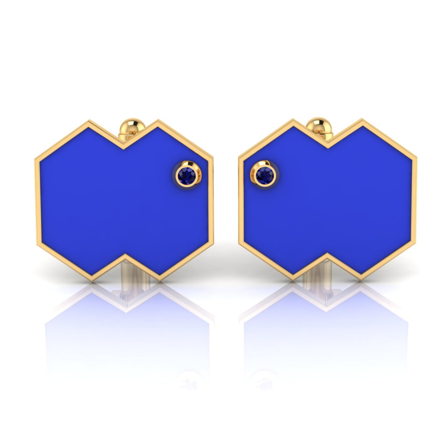 AURA CUFFLINK *VISION Enamel, Stone & Gold