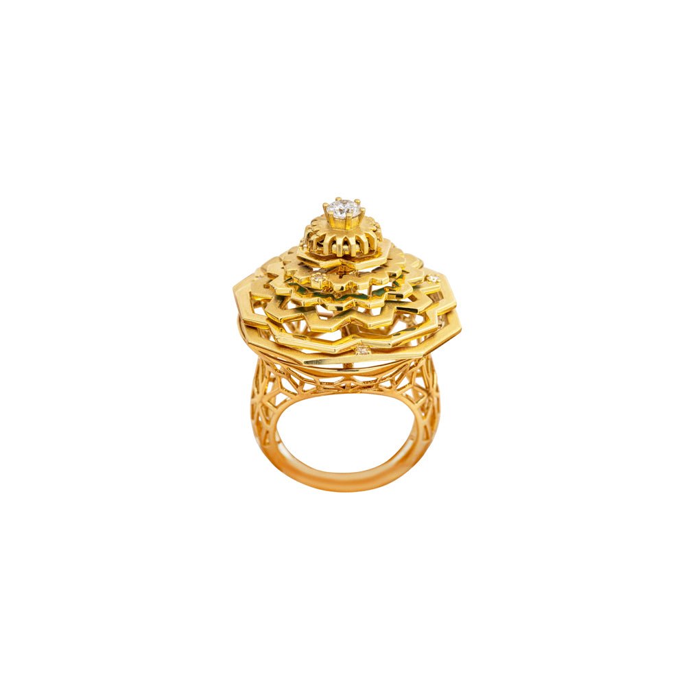 Aurora Gold Ring with Diamond Accents - DONYDO JEWELRY - AURA COLLECTION;RINGS