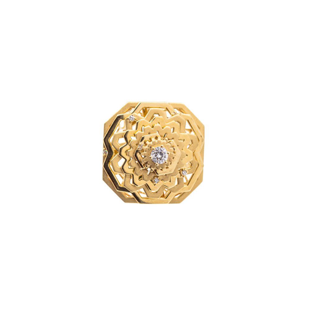 Aurora Gold Ring with Diamond Accents - DONYDO JEWELRY - AURA COLLECTION;RINGS