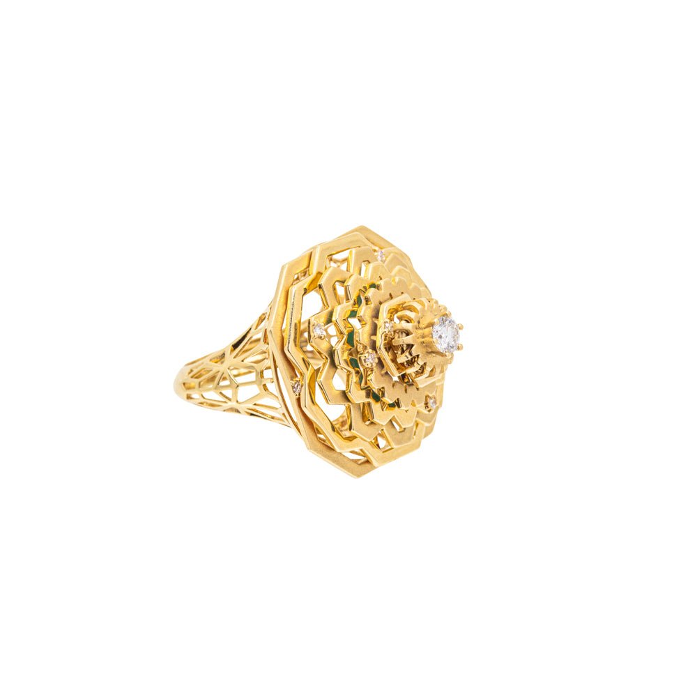 Aurora Gold Ring with Diamond Accents - DONYDO JEWELRY - AURA COLLECTION;RINGS