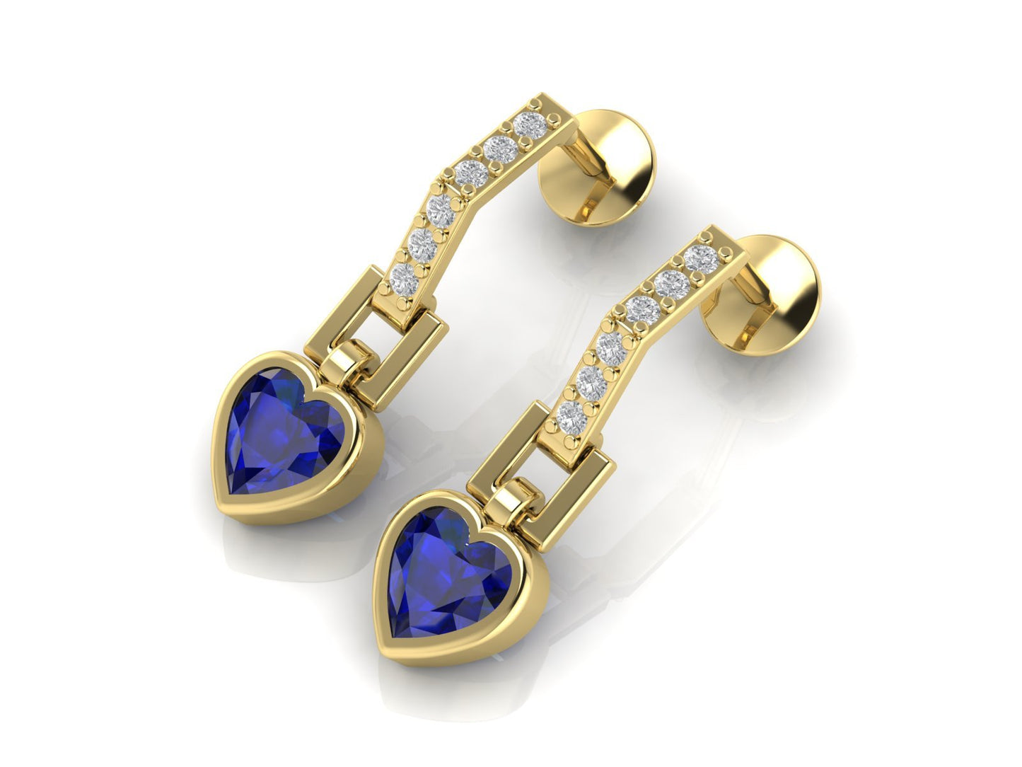Blue Heart Earrings - DONYDO JEWELRY - BLUE HEART COLLECTION;EARRINGS