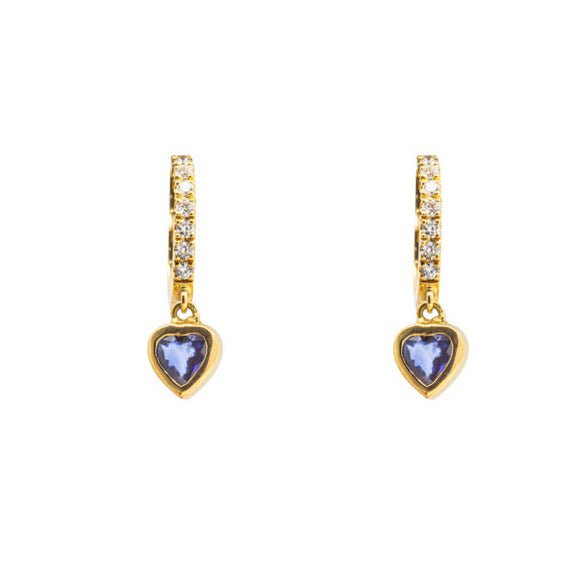 Blue Heart Earrings - DONYDO JEWELRY - BLUE HEART COLLECTION;EARRINGS