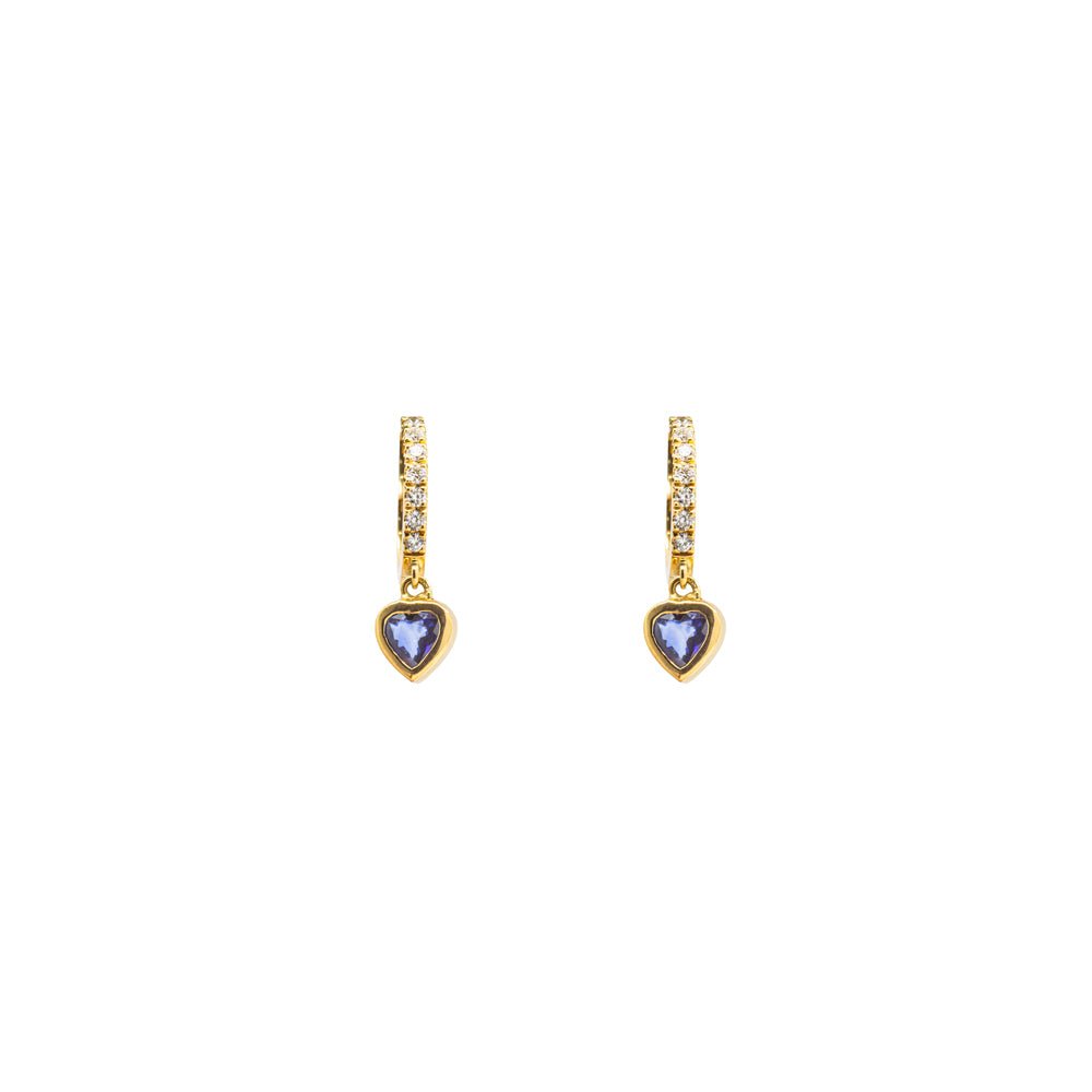 Blue Heart Earrings - DONYDO JEWELRY - BLUE HEART COLLECTION;EARRINGS