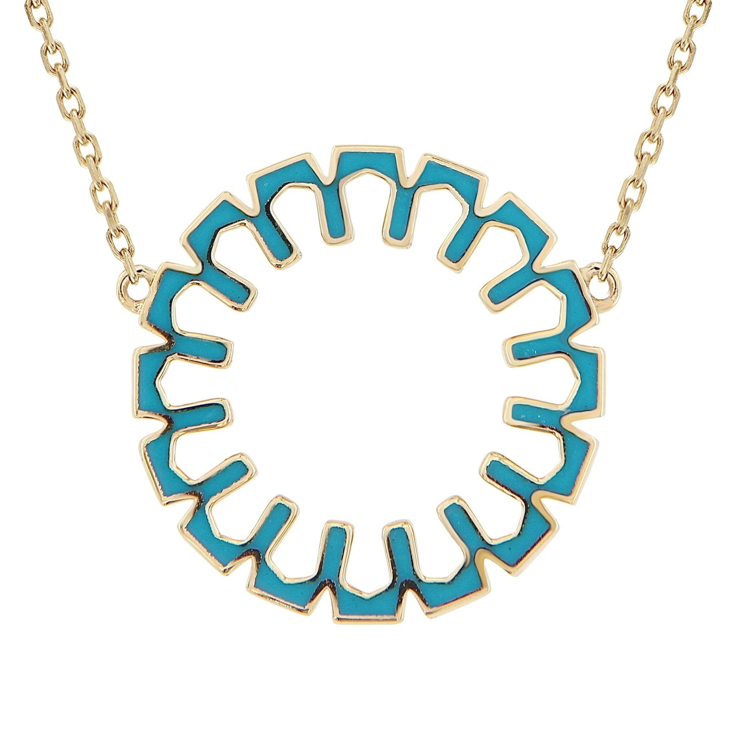 Marea Clarity Necklace – London Blue Topaz & 18kt Gold - DONYDO JEWELRY - AURA COLLECTION;NECKLACE