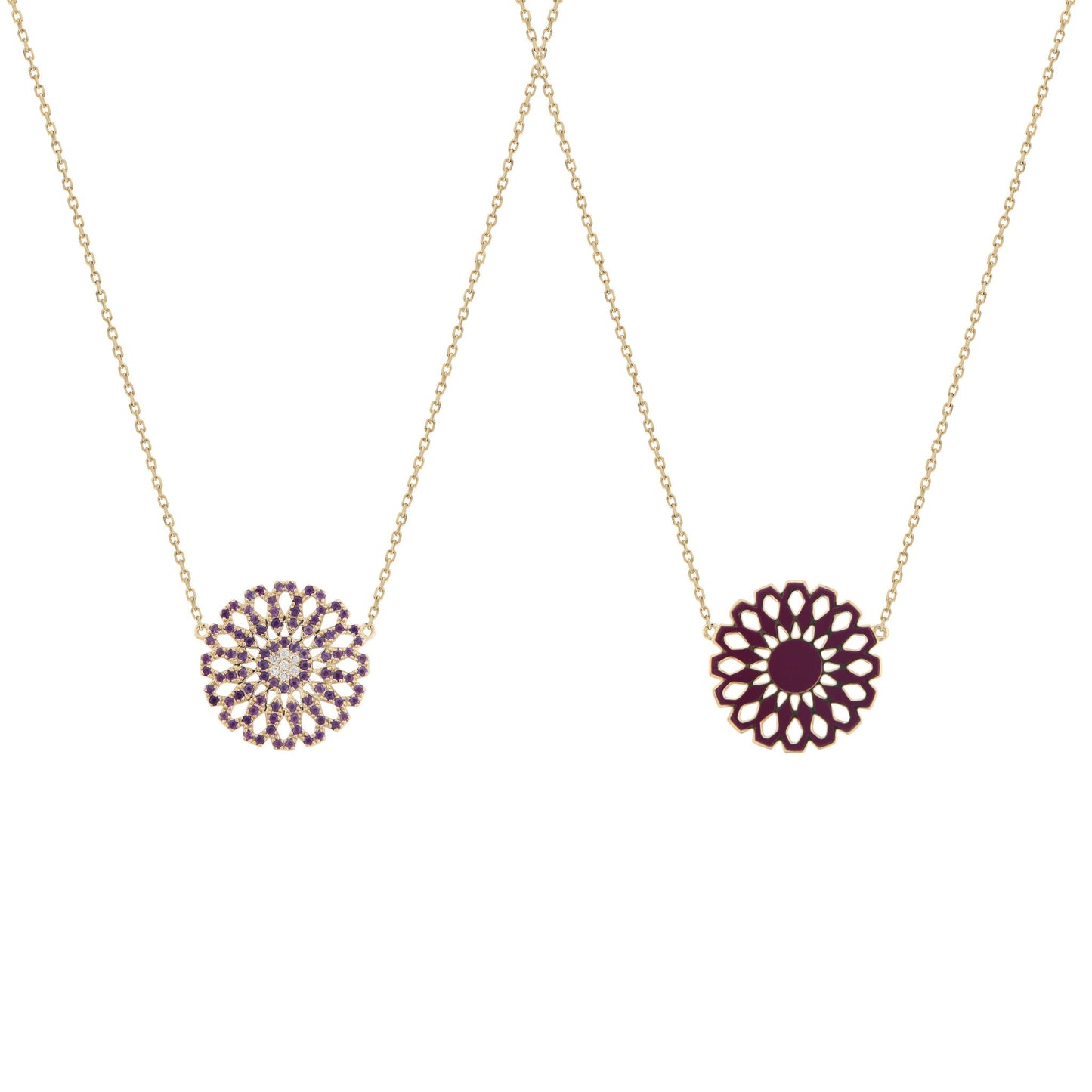 Marea Pure Necklace – Amethyst & 18kt Gold - DONYDO JEWELRY -