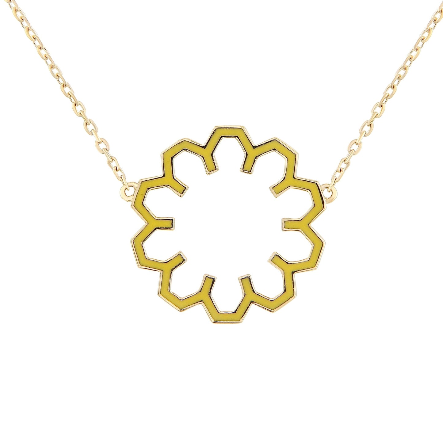 Marea Shine Necklace – Yellow Sapphire & 18kt Gold - DONYDO JEWELRY - AURA COLLECTION;NECKLACE