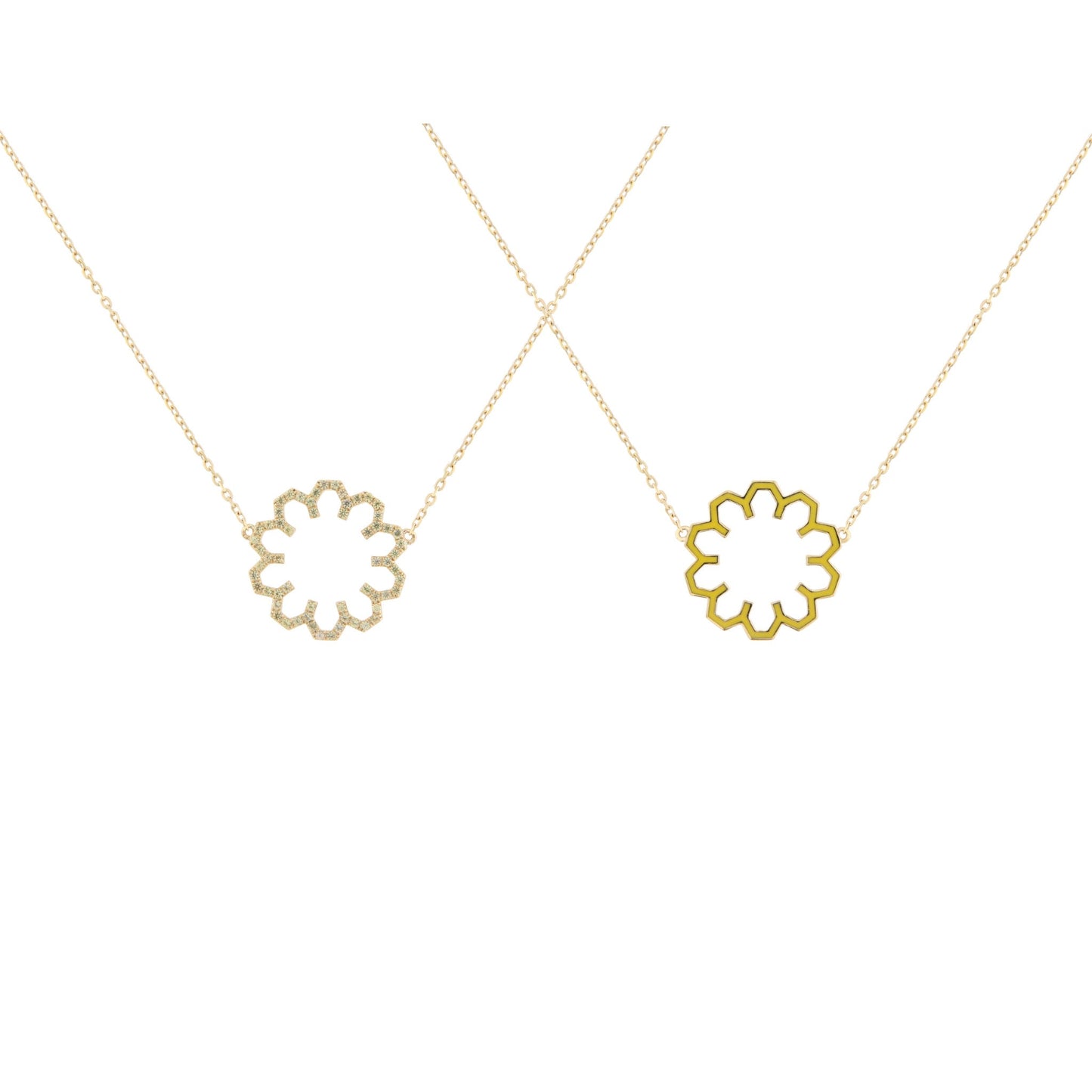 Marea Shine Necklace – Yellow Sapphire & 18kt Gold - DONYDO JEWELRY - AURA COLLECTION;NECKLACE