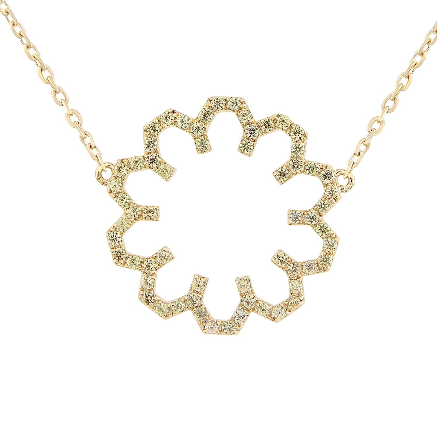 Marea Shine Necklace – Yellow Sapphire & 18kt Gold - DONYDO JEWELRY - AURA COLLECTION;NECKLACE