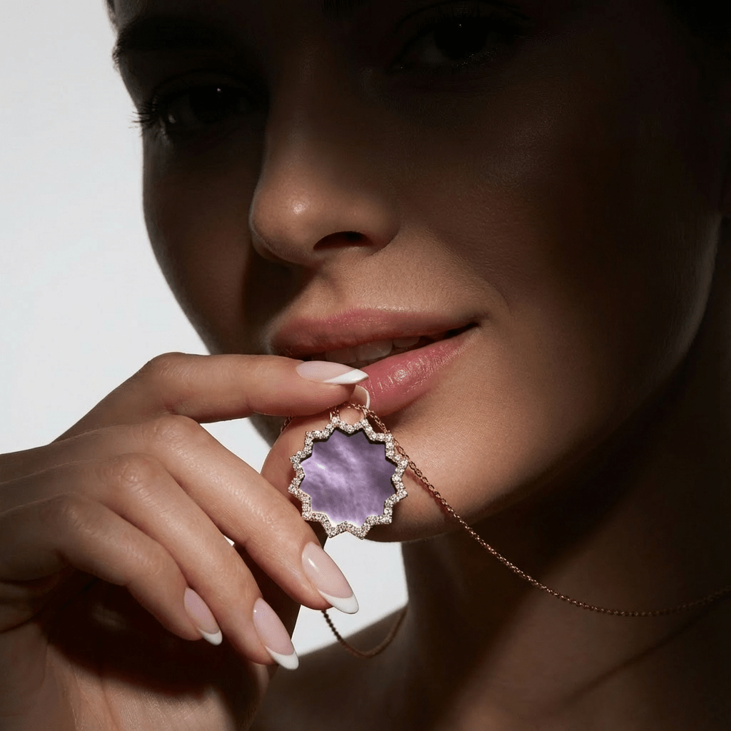 ORA 30 Interchangeable Pendant – 14K Gold, VS Lab-Grown Diamonds & Mother-of-Pearl - DONYDO JEWELRY-Pendant
