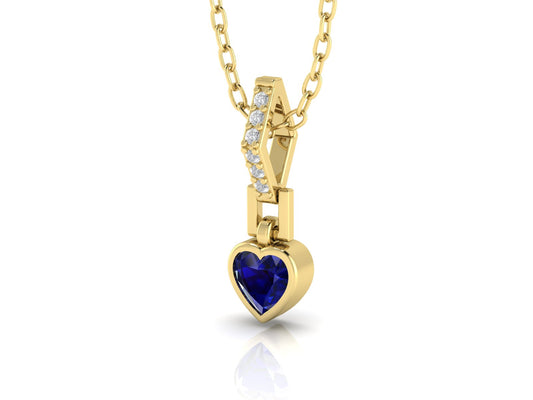 Blue Heart Necklace
