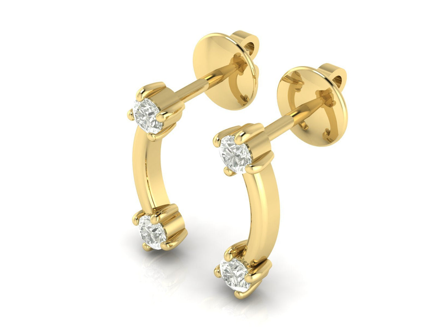 2 Stars Diamons Stud - DONYDO JEWELRY - DONYDO STUDS