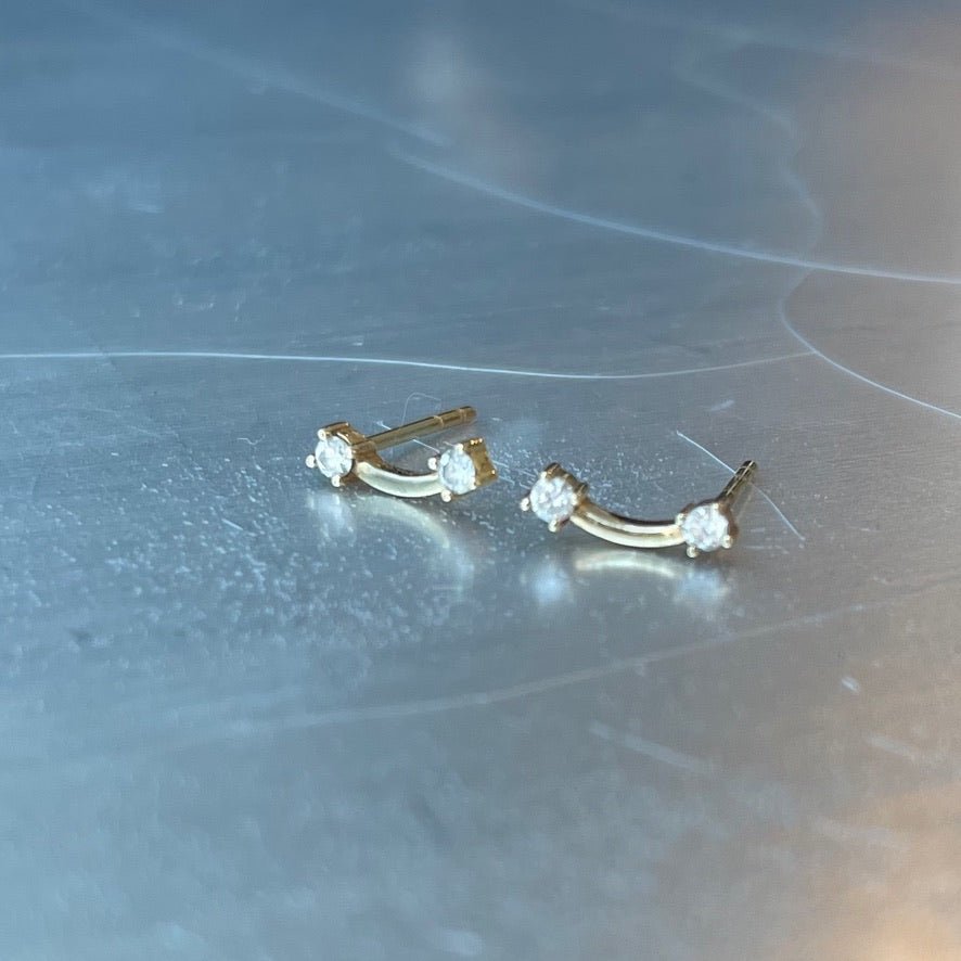2 Stars Diamons Stud - DONYDO JEWELRY - DONYDO STUDS