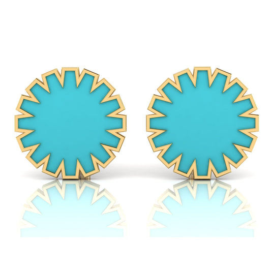AURA CUFFLINK *CLARITY Enamel & Gold