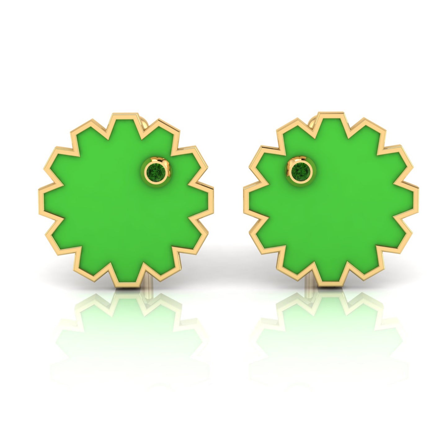 AURA CUFFLINK *GRACE Enamel, Stone & Gold