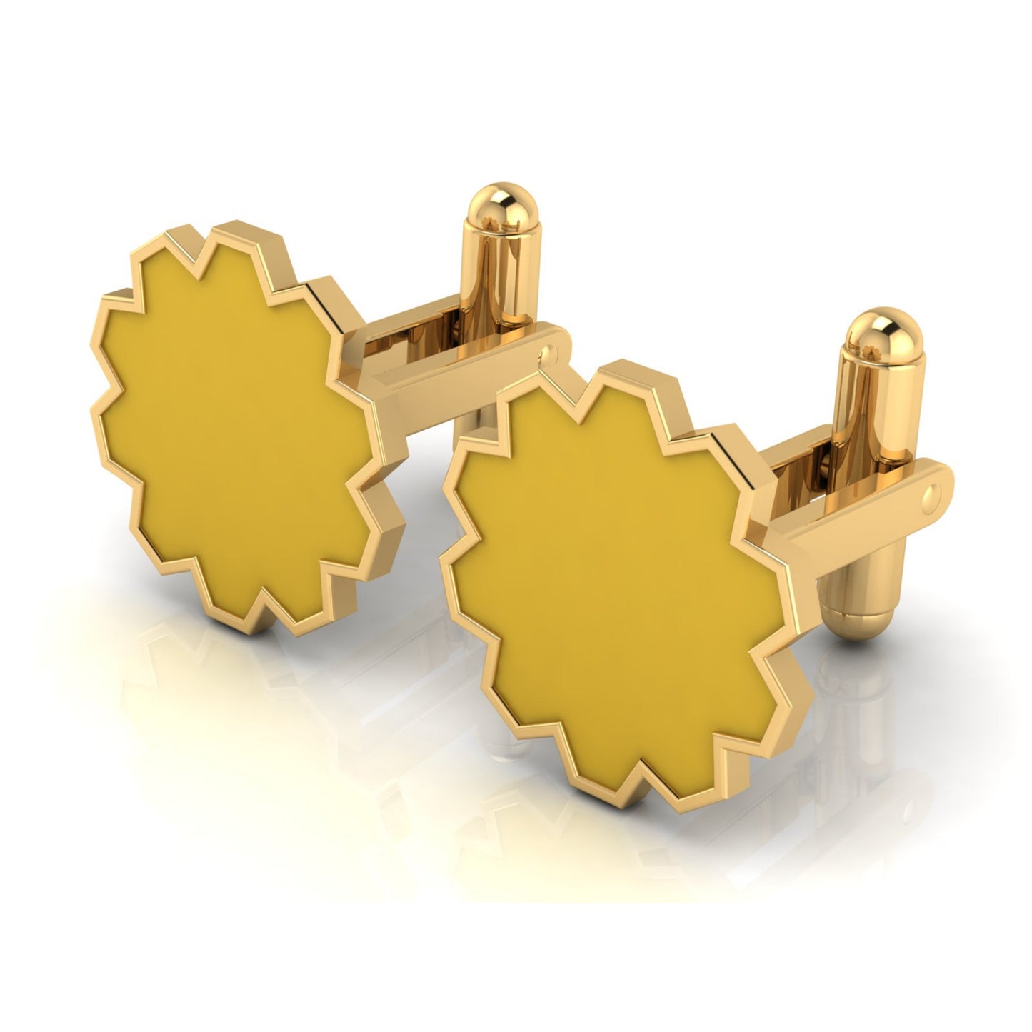 AURA CUFFLINK *SHINE Enamel & Gold