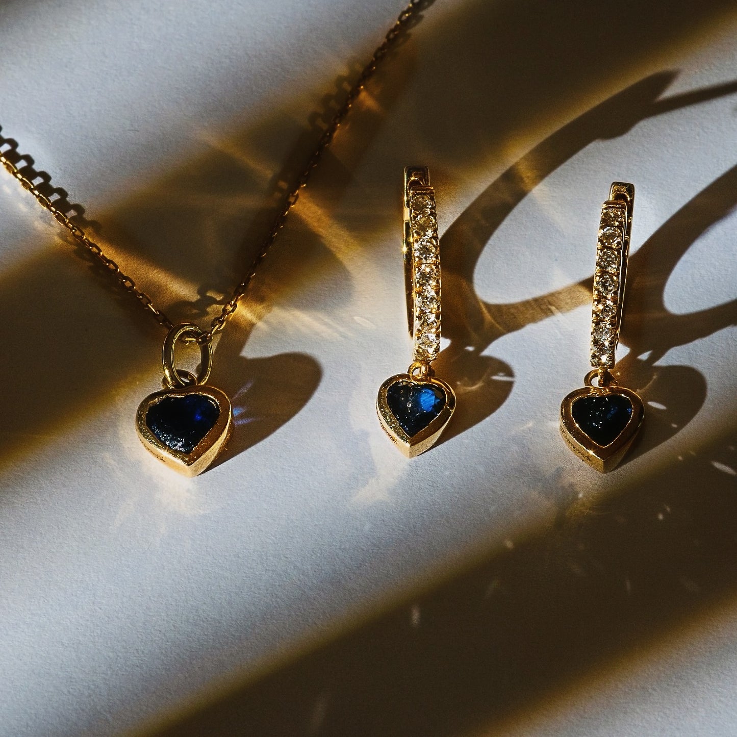 Blue Heart Earrings