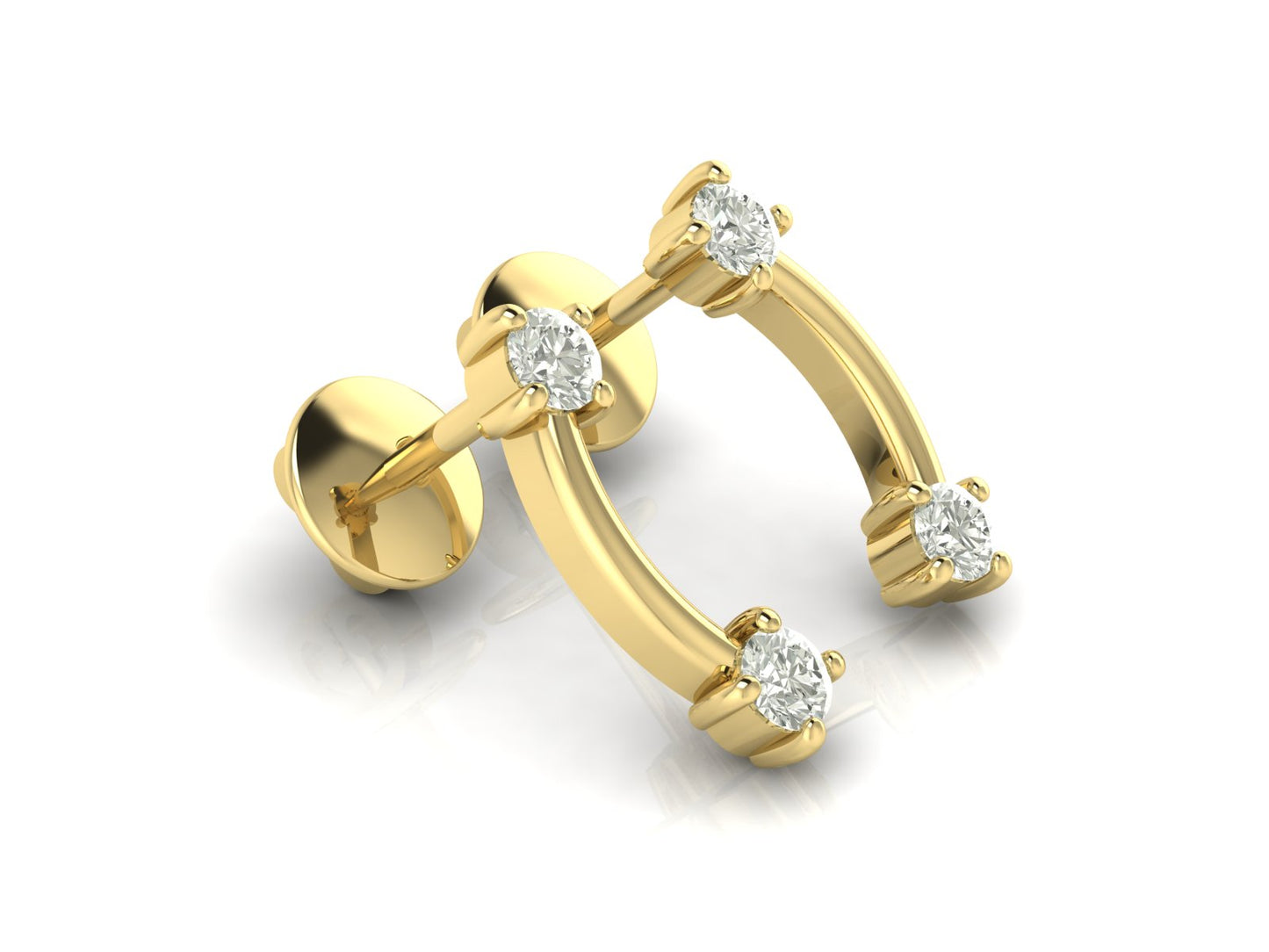 2 Stars Diamonds Stud