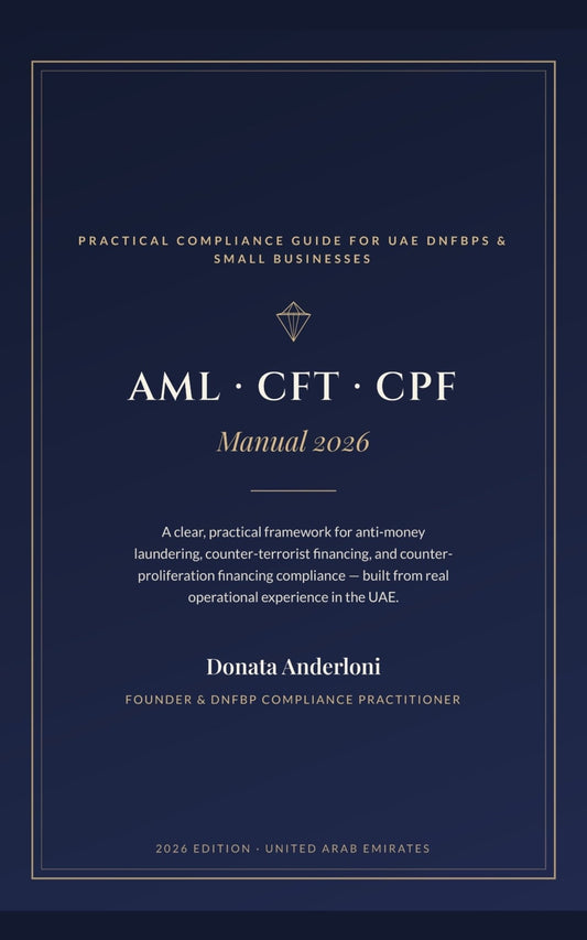 AML/CFT/CPF Manual 2026 — Compliance Framework for UAE DNFBPs - DONYDO JEWELRY-Digital Manual