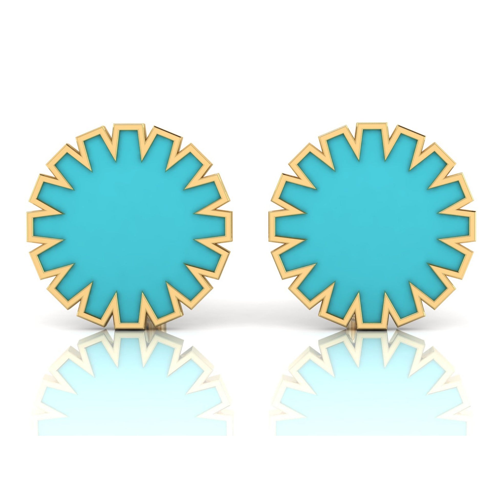 Aura Cufflink – CLARITY Enamel & Gold - DONYDO JEWELRY - single_line_text_field