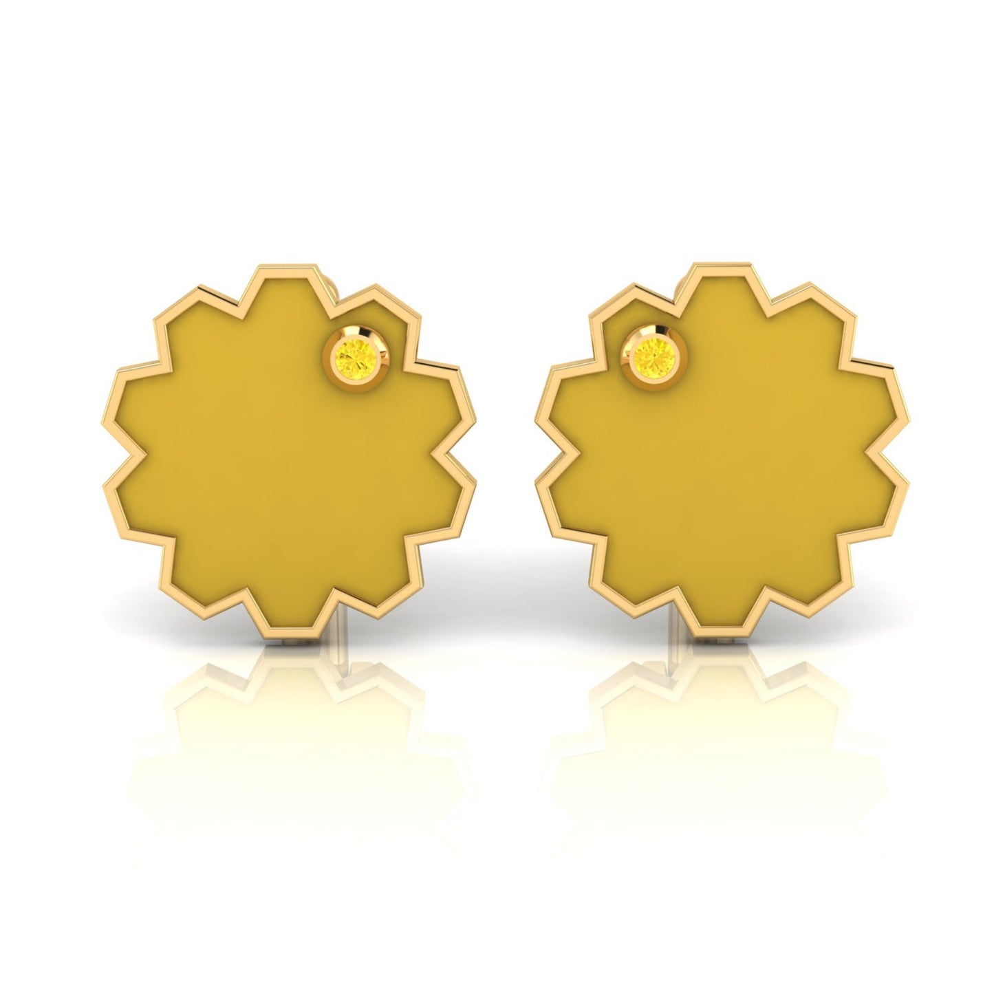 Aura Cufflink – FLOW Enamel, Stone & Gold - DONYDO JEWELRY - single_line_text_field