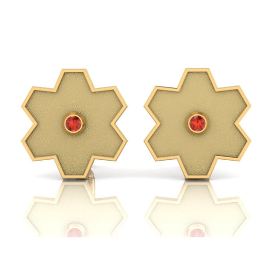Aura Cufflink – FLOW Gold & Stone, Matte Finish - DONYDO JEWELRY - single_line_text_field
