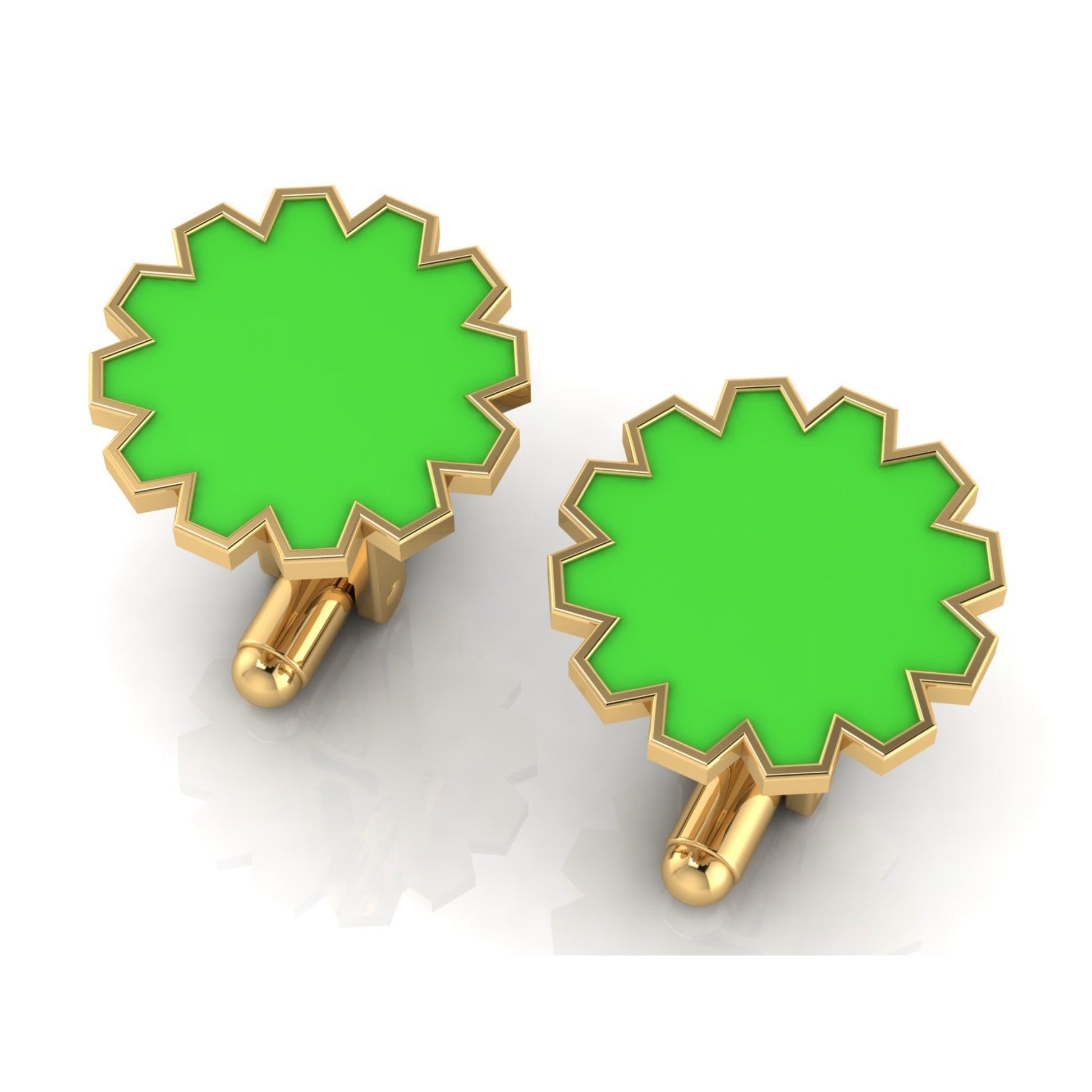 Aura Cufflink – GRACE Enamel & Gold - DONYDO JEWELRY - single_line_text_field