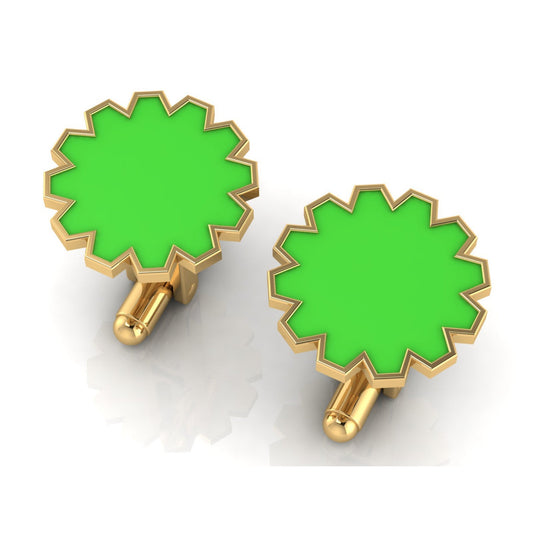 Aura Cufflink – GRACE Enamel & Gold - DONYDO JEWELRY - single_line_text_field