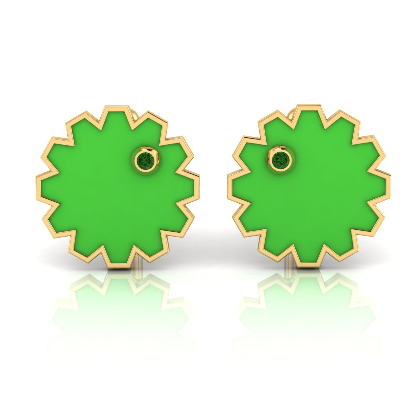 Aura Cufflink – GRACE Enamel, Stone & Gold - DONYDO JEWELRY - single_line_text_field
