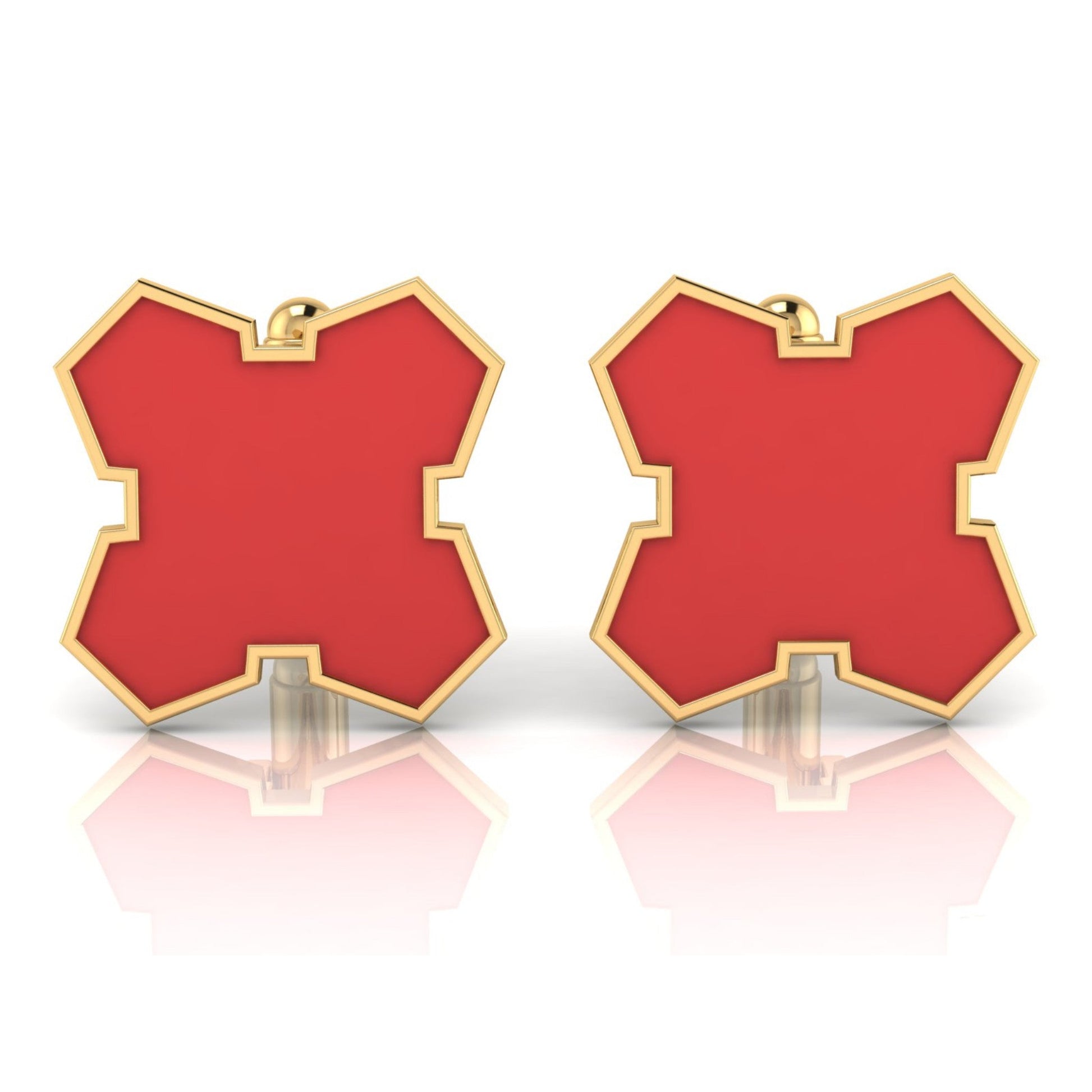 Aura Cufflink – GROUNDED Enamel & Gold - DONYDO JEWELRY - single_line_text_field