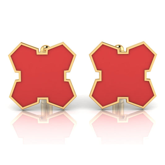 Aura Cufflink – GROUNDED Enamel & Gold - DONYDO JEWELRY - single_line_text_field