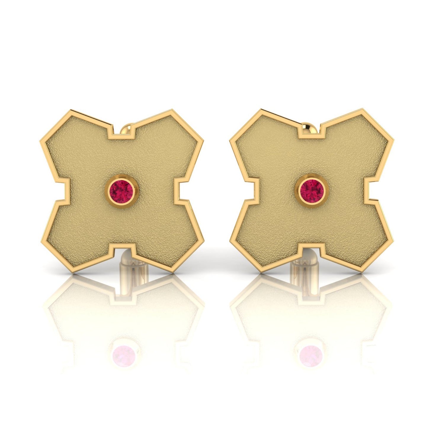 Aura Cufflink – GROUNDED Gold & Stone, Matte Finish - DONYDO JEWELRY - single_line_text_field