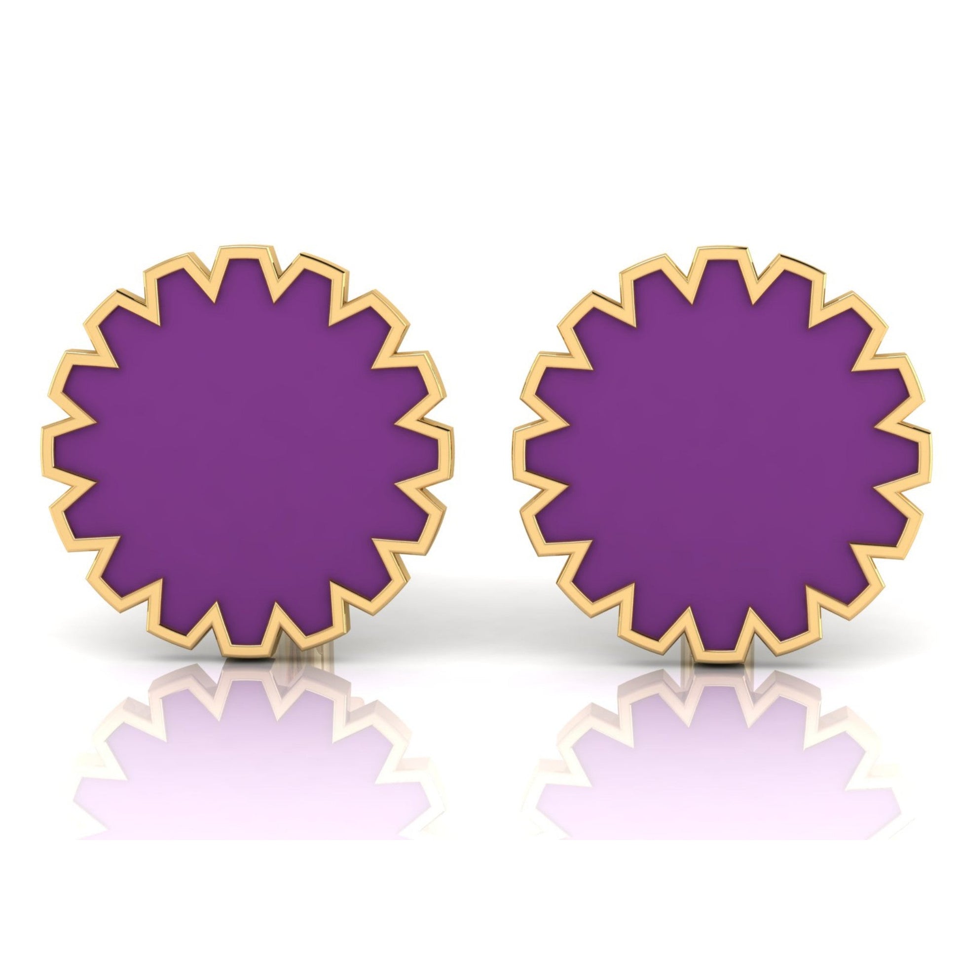 Aura Cufflink – PURE Enamel & Gold - DONYDO JEWELRY - single_line_text_field