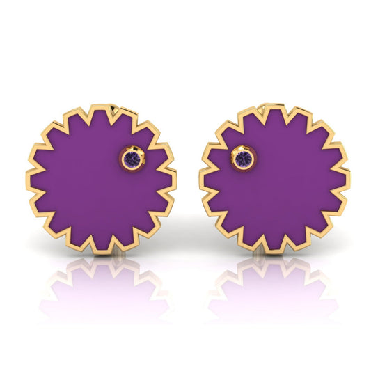 Aura Cufflink – PURE Enamel, Stone & Gold - DONYDO JEWELRY - single_line_text_field