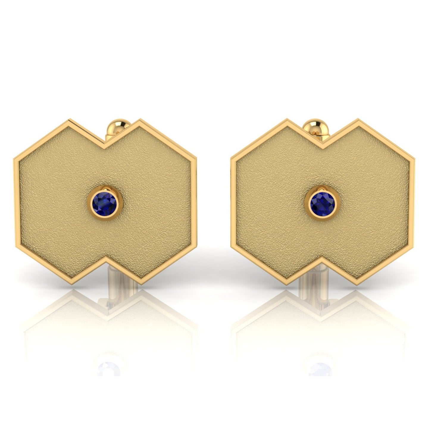 Aura Cufflink – VISION Gold & Stone, Matte Finish - DONYDO JEWELRY - single_line_text_field