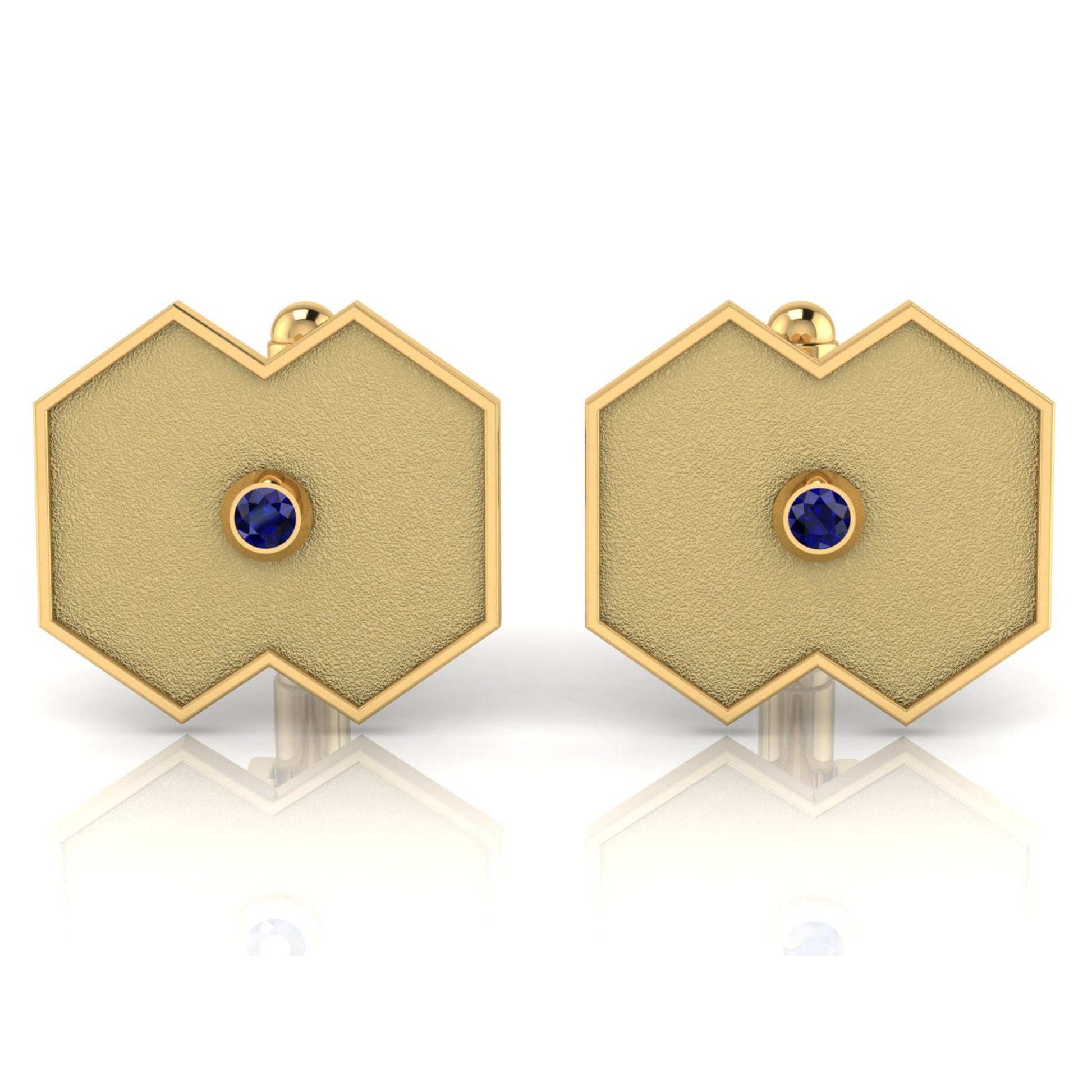 Aura Cufflink – VISION Gold & Stone, Matte Finish - DONYDO JEWELRY - single_line_text_field