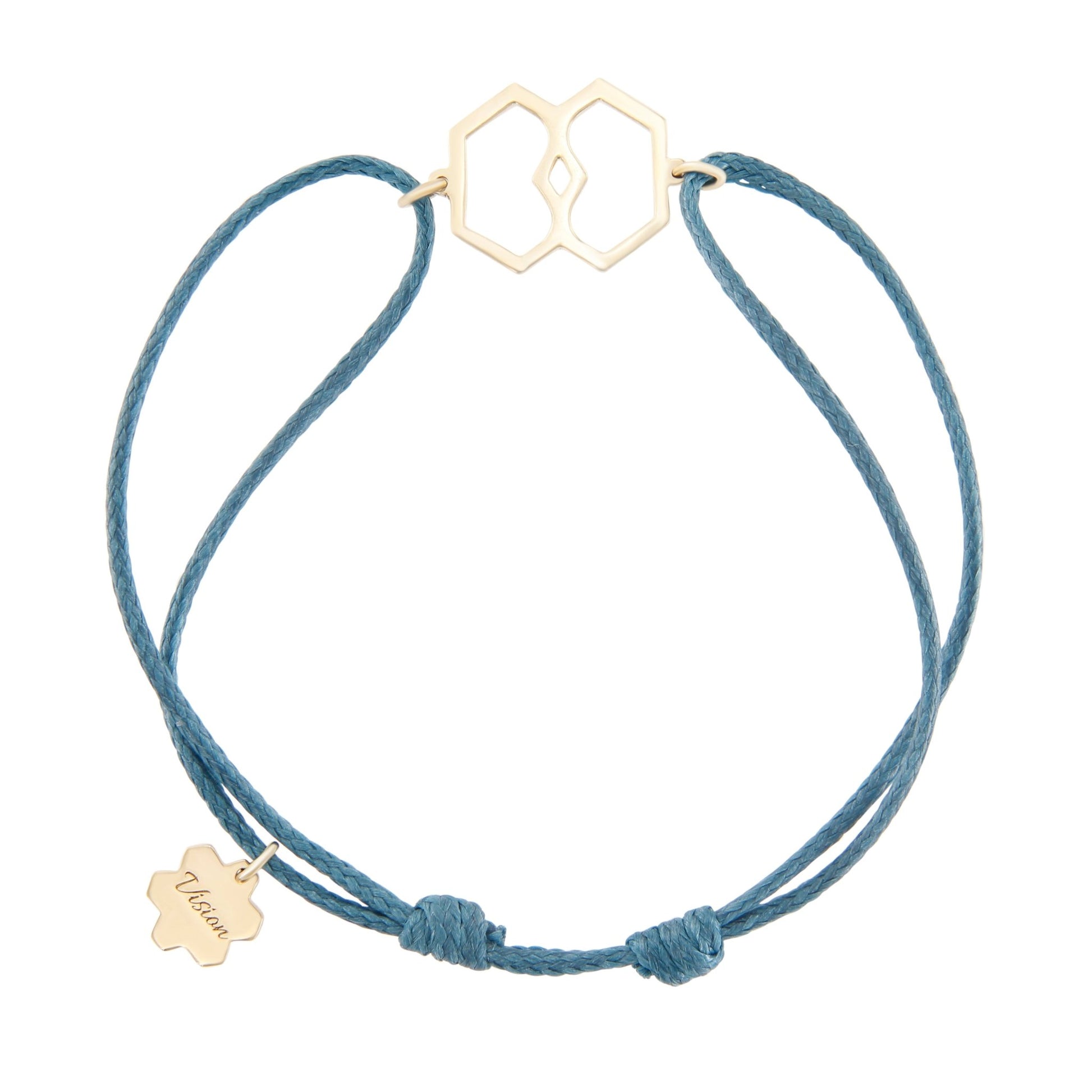 Aura ENERGY Bracelet – 14KT Gold on Colored Cord - DONYDO JEWELRY - AURA COLLECTION; BRACELETS