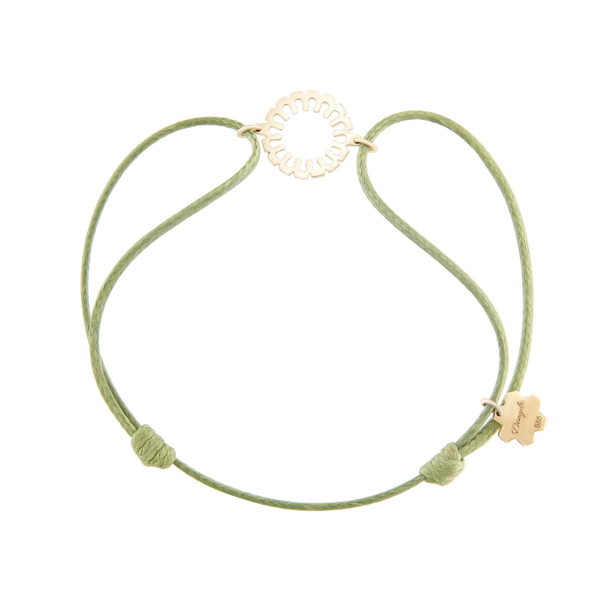 Aura ENERGY Bracelet – 14KT Gold on Colored Cord - DONYDO JEWELRY - AURA COLLECTION; BRACELETS