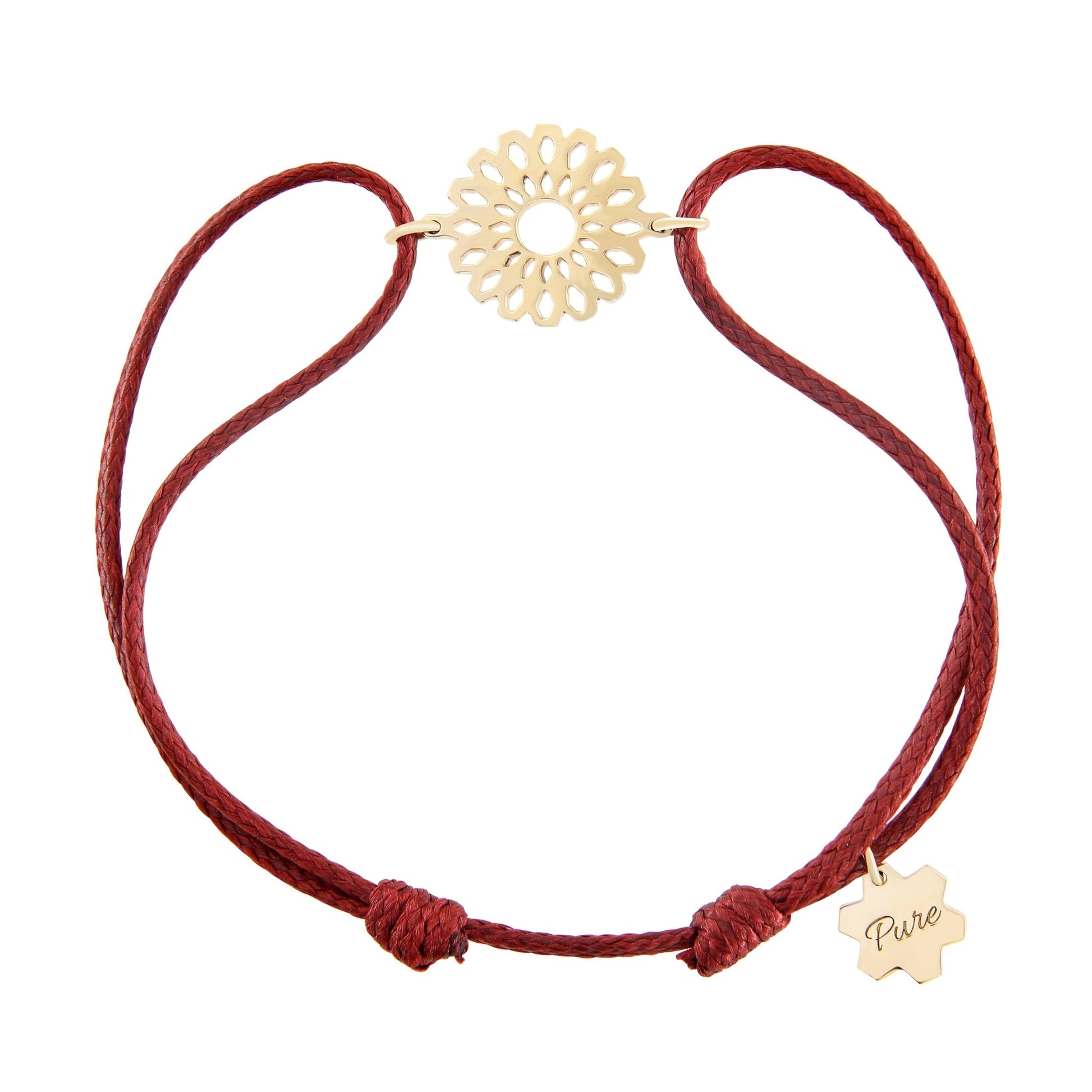 Aura ENERGY Bracelet – 14KT Gold on Colored Cord - DONYDO JEWELRY - AURA COLLECTION; BRACELETS