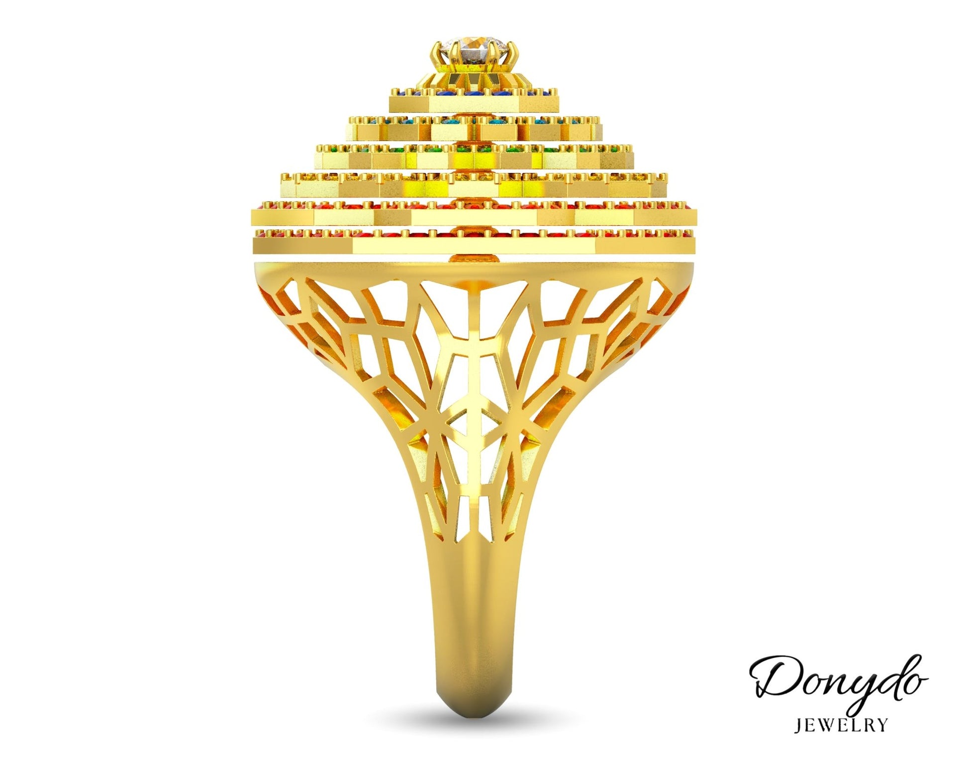 Aurora in Colored Precious Stones - DONYDO JEWELRY - AURA COLLECTION;RINGS