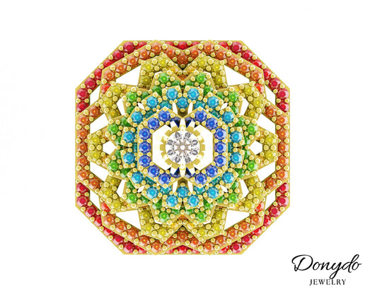 Aurora in Colored Precious Stones - DONYDO JEWELRY - AURA COLLECTION;RINGS
