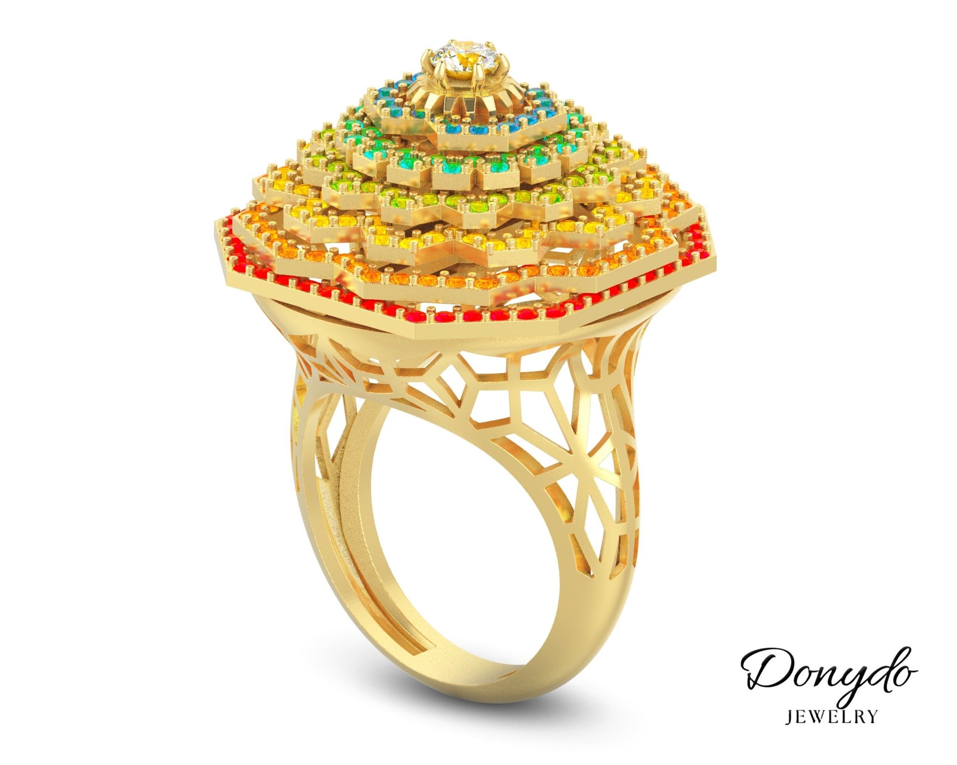 Aurora in Colored Precious Stones - DONYDO JEWELRY - AURA COLLECTION;RINGS