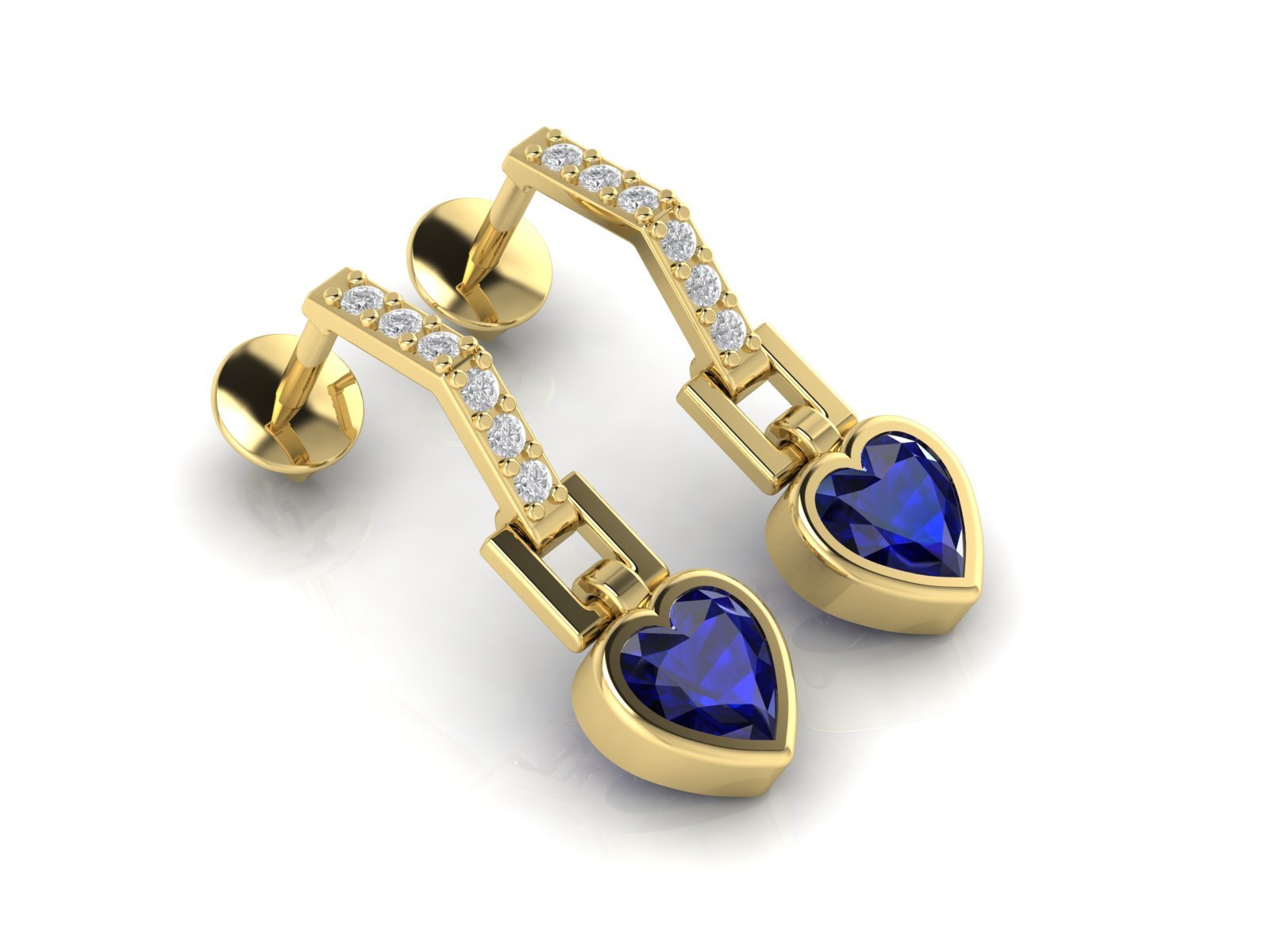 Blue Heart Earrings - DONYDO JEWELRY - BLUE HEART COLLECTION;EARRINGS