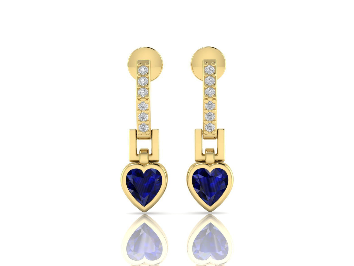 Blue Heart Earrings - DONYDO JEWELRY - single_line_text_field