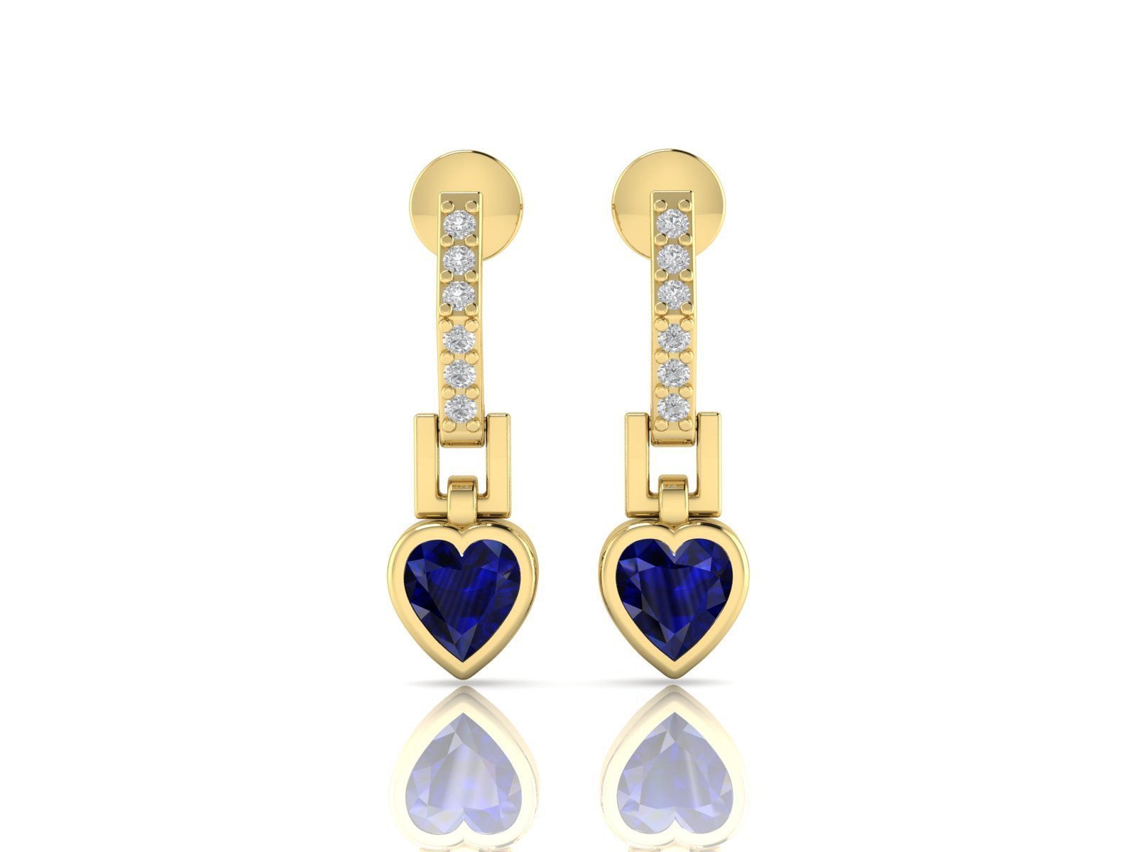 Blue Heart Earrings - DONYDO JEWELRY - single_line_text_field