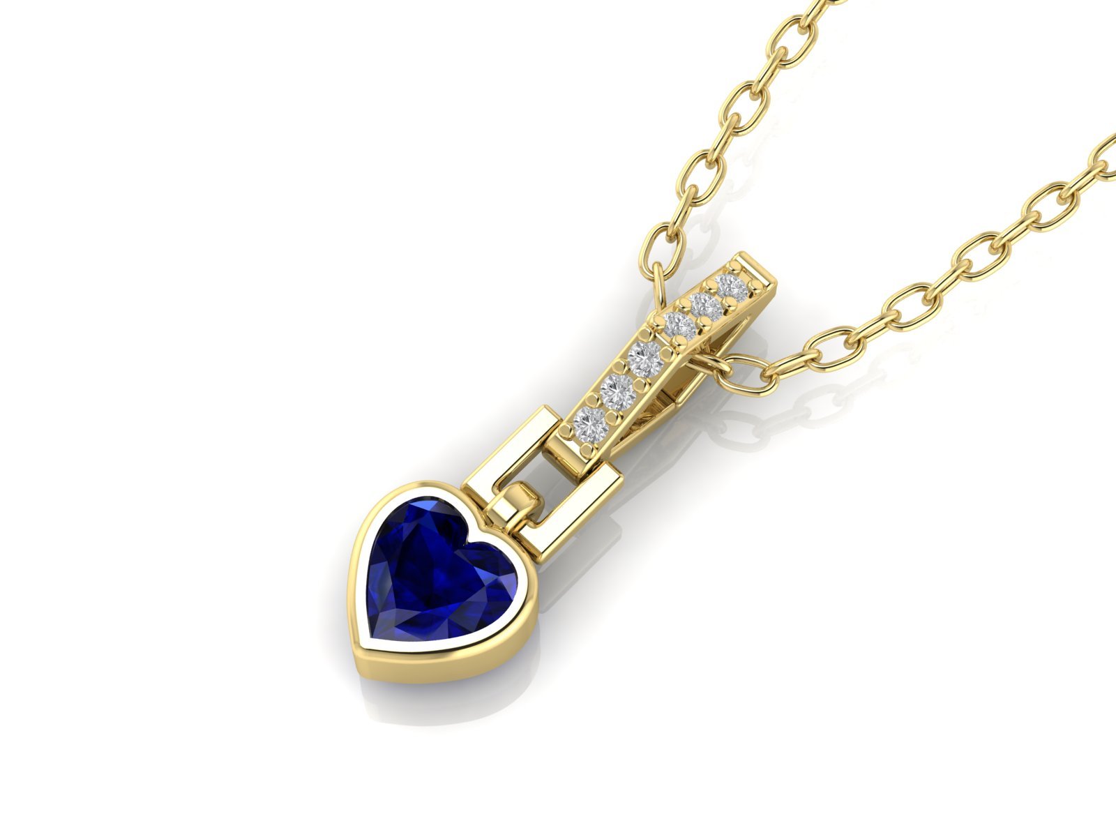 Blue Heart Necklace - DONYDO JEWELRY - BLUE HEART COLLECTION;NECKLACE